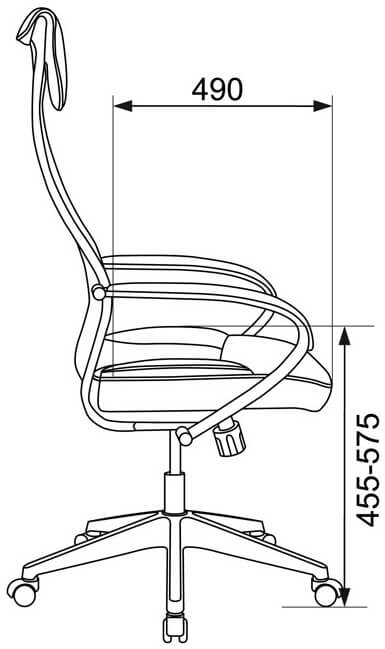 Кресло бюрократ ch 608 black